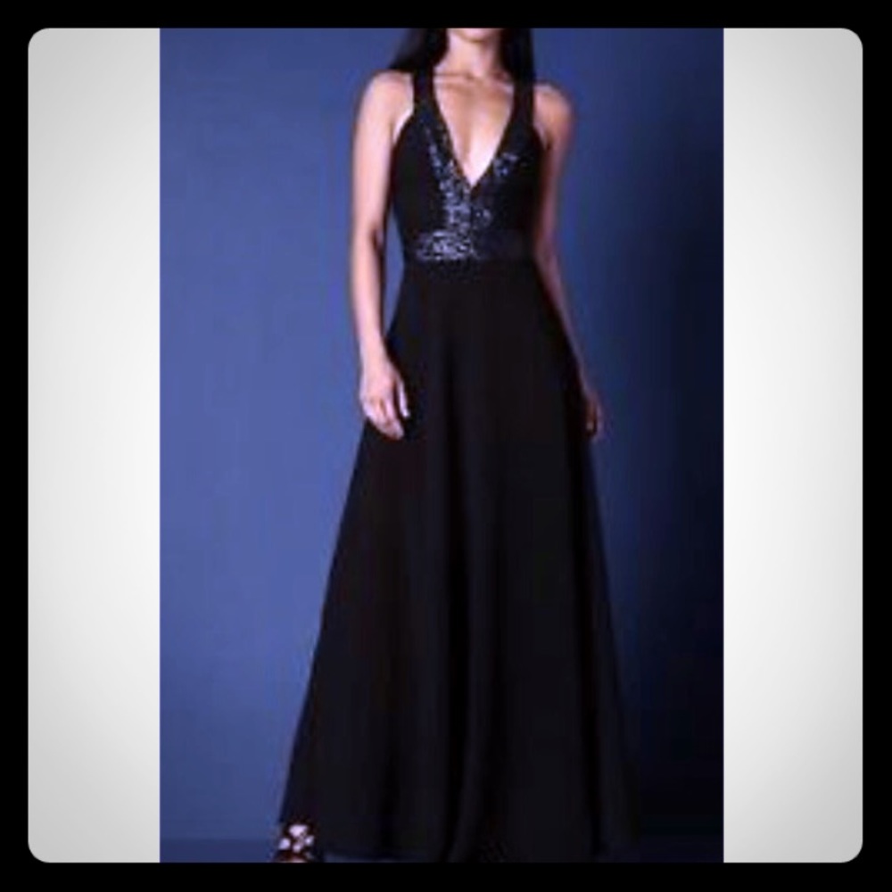 formal gown - Sequin & crepe chiffon